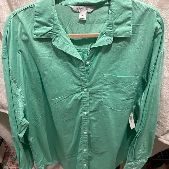 Bottom down green shirt NWT - Picture 2 of 2